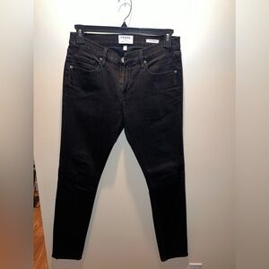 FRAME L’Homme Skinny Fit Jeans, Size 30, Black Noir